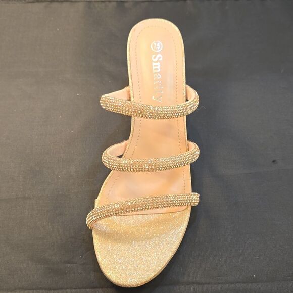 BRAND NEW SMARTY MULTI JEWEL STRAP WOMEN"S BLOCK HEEL SANDAL - Picture 15 of 15